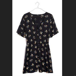 Madewell Button-Front Day Romper in Daisies